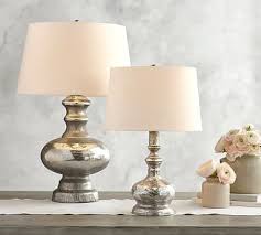 Mercury silver trellis pattern glass table lamp. Antique Mercury Glass Table Lamp Pottery Barn