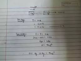 The Masses Of 10 Kg And 20kg Respectively Are Connected By A Massless Spring A Force Of 200n Acts On The 20 Kg Mass The 10 Kg Mass Has An Acceleration Of How to work out percentages? force of 200n acts on the 20 kg mass