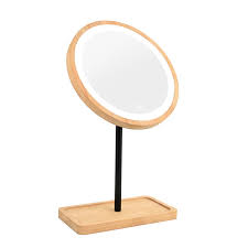 Premium fiberboard tabletop and solid wood legs feature great stability. Wooden Desktop Led Makeup Mirror Usb Charging Adjustable Bright Diffused 360 Rotation Light Up Mirror Makeup Mirrors Aliexpress