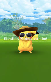 Pichu (ピチュー, pichū) is a pokémon species in nintendo and game freak's pokémon franchise. Filb De On Twitter Ab Sofort Bis Zum 31 07 Findet Ihr In Pokemon Go Pikachu Mit Hut Und Sonnenbrille In Der Wildnis Und In 2 Km Eiern Gibt Es Ein Ahnlich Gekleidetes Pichu Auch Ein