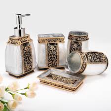Hand towels 16 x 30; 5 Pieces Bathroom Accessory Set With Luxury Golden Resin Bathroom Accessories Bath Hardware Sets Buy At A Low Prices On Joom E Commerce Platform