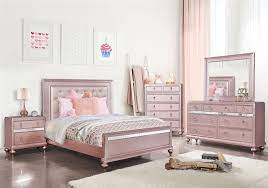 Pink bedroom set for adults. Ariston 6 Piece Bedroom Set In Rose Pink Finish By Furniture Of America Foa Cm7170rg