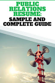 public relations resume: examples