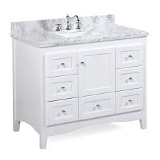 This 42 single bathroom vanity set completes your bathroom renovation in simple contemporary design. Abbey 42 Traditional Shaker Style Bathroom Vanity Carrara Marble Top Kitchenbathcollection