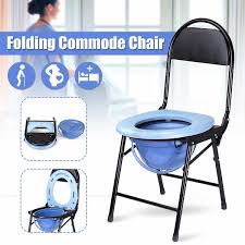 Portable Folding Bedside Bathroom Potty Toilet Convenient Commode Seat Shower Chair No Slip Feet For Elderly Disabled People Potty Toilet Shower Chair Potty Chair