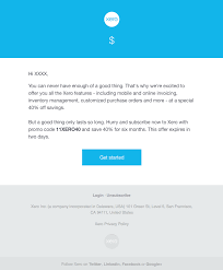 Xeroaccounting Sent This Email With The Subject Line Hurry Special Xero Offer Ends In Two Days This Is A Simple And Re Best Email Onboarding Email Design