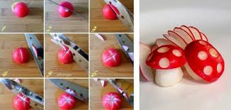 Radieschen Schnitzen Sternchen Und Pilze Obst Und Gemuse Gemuseschnitzen Obst