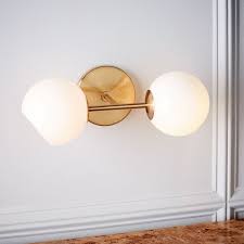 Staggered Glass Wall Sconce Double