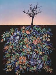 Saatchi Art Artist Erika Pochybova Johnson Acrylic Painting Sunrise Sunrise Art Tree Painting Art