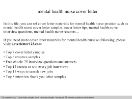 Cover Letter For Mental Health Nurse Sample Cover Letter