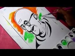 How To Draw Mahatma Gandhi Easy Line Drawing For Kids Youtube Mini Drawings Drawing For Kids Easy Drawings