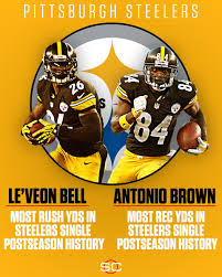 If antonio brown and le'veon bell were to ask if they can retire a steeler, do you think there is any way the rooneys would allow that? Sportscenter On Twitter Le Veon Bell And Antonio Brown Have Made Steelers Postseason History