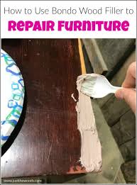 How To Repair Furniture With Bondo Wood Filler Repair Wood Furniture Furniture Repair Furniture Fix