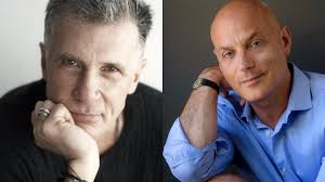 Michael Cunningham and Daniel Mendelsohn at the Hawthorne Art Barn