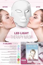 7 Colors Led Light Therapy Mask With Free Skincare Anti Aging Natural Tips E Book Led Light Therapy Mask Light Therapy Mask Led Light Therapy