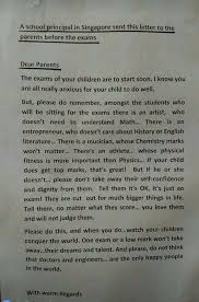 This Message Sent Out By A Principal Before Exams Letter To Parents Dear Parents Letter To Students