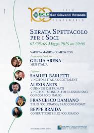 0882.837155 le nostre filiali san giovanni rotondo viale aldo moro, 9 san giovanni rotondo via kennedy, 11/13 foggia viale manfredi, palazzo amgas san marco in lamis via amendola, 2. Il Centenario Bcc Continua Con Spettacoli Cultura E Musica Dal Vivo San Giovanni Rotondo Free