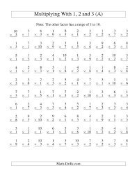 100 Vertical Questions Multiplication Facts 1 3 By 1 1 Multiplication Facts Worksheets Math Multiplication Worksheets Printable Multiplication Worksheets