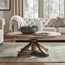 Alpena Pedestal Coffee Table In 2020 Coffee Table Pedestal Coffee Table Round Wood Coffee Table