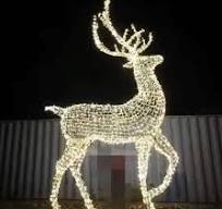 2025 New Christmas Scope Decoration Courtyard Decoration Large Christmas  Deer Luminous Christmas Party Decoration