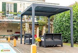 pergola bioclimatique lames orientables en aluminium 7 2 m anthracite pergola bioclimatique bioclimatique pergola