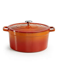 Martha Stewart Collection Enameled Cast Iron Round 8 Qt Dutch Oven Created For Macy S Reviews Cookware Kitchen Macy S Enameled Cast Iron Cast Iron Martha Stewart
