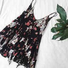 New free people intimately floral slip, red, large, rrp $68. Free People Dresses Intimately Free People Black Floral Slip Dress Poshmark