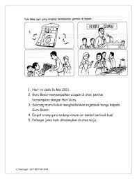 Bina Ayat Berdasarkan Gambar In 2020 School Kids Activities Malay Language English Writing