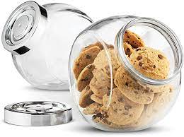 Amazon Com Bormioli Rocco Pandora Glass Candy Jar 75 Ounce Cookie Jar 2 Pack With Plastic Airtight Glass Cookie Jars Glass Candy Jars Cookie Jars Display