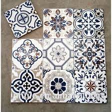 Alpine blue 200x200mm subway wall tile. China Flower Pattern Glaze Tile 200x200 For Floor China Wall Tile Floor Tile