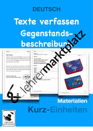 Gegenstandsbeschreibung Verfassen Texte Kopiervorlagen Checklisten Unterrichtsmaterial In Den Fachern Deutsch Gegenstandsbeschreibung Unterrichtsmaterial Und Vorlagen