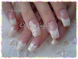 Gelnagel French Weiss Glitzer Nagellack Kunst Nageldesign Gold Glitter Nagel