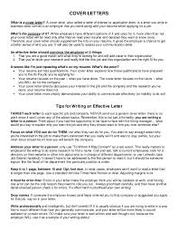 Cover Letters