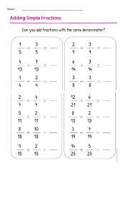 For example, in the and the only thing that's left to do is to add the two fractions together: Now That The Students Know How To Add And Subtract Fractions They Should Start Practacin Fractions Worksheets Adding And Subtracting Fractions Adding Fractions