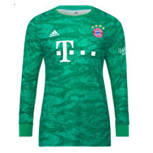 19 20 Bayern Munich Green Long Sleeve Goalkeeper Jerseys Shirt Bayern Munich Soccer Shirts Goalkeeper Shirts Soccer Jersey