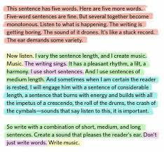 Sentence Length Poem Teaching Writing Word Sentences Writing