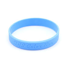 Carved Message Art Logo Debossed Silicone Wristband