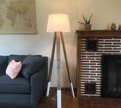 Modern wood tripod floor lamp with foot switch. Easy Diy Tripod Lamp Hometalk