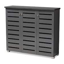 19 clever entryway shoe storage ideas to stop the clutter. 3 Door Adalwin Wooden Entryway Shoe Storage Cabinet Gray Baxton Studio Target