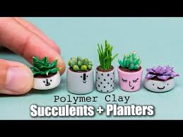 Kilden Succulent Yapimi Tutoriel Pate Fimo Fleurs En Argile Polymere Pots En Argile Peints
