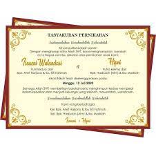 Contoh ucapan tasyakuran pernikahan nasi box docx mohon doa restu. Contoh Undangan Pernikahan Untuk Kotak Nasi Siap Pakai Triprofik Com