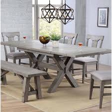 Combines The Industrial Look With A Rich Hand Rubbed Gray Finish And Faint Black Burnished Edges Dining Table In Kitchen Dining Room Table Grey Dining Tables