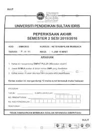 Semoga berjaya dalam ujian spm sebenar. Semester 2 Sesi 2015 2016