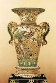 Vase Japanese Satsuma Jpg Japanese Japan Lithograph