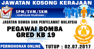 Check spelling or type a new query. Jawatan Kosong Pegawai Bomba Gred Kb19 Jawatan Kosong Terkini Negeri Sabah