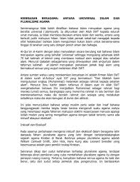 Tersebut adalah lebih merujuk kepada kebebasan mempertahankan amalan dan cara hidup yang. Kebebasan Beragama Antara Universal Islam Dan