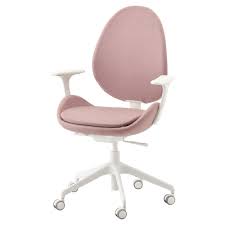 Hattefjall Office Chair With Armrests Gunnared Light Brown Pink White Ikea In 2021 Office Chair Ikea Chair