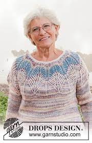 The pattern includes many options for the shaping, to create a perfectly fitting cardigan for you! Egyptian Feathers Drops 201 30 Free Knitting Patterns By Drops Design