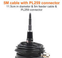M5-PL259 11.5CM Magnet 5M Feeder Cable PL259 Mount Car Antenna Base for  TH-9800 BJ-218 BJ-318 Mobile Radio