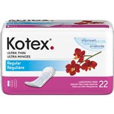 Absorbs liquid in seconds to help stop leaks and keep you dry with 3d capture. Kimberly Clark Kotex Ultra Thin Maxi Pad Regular Pack Of 22